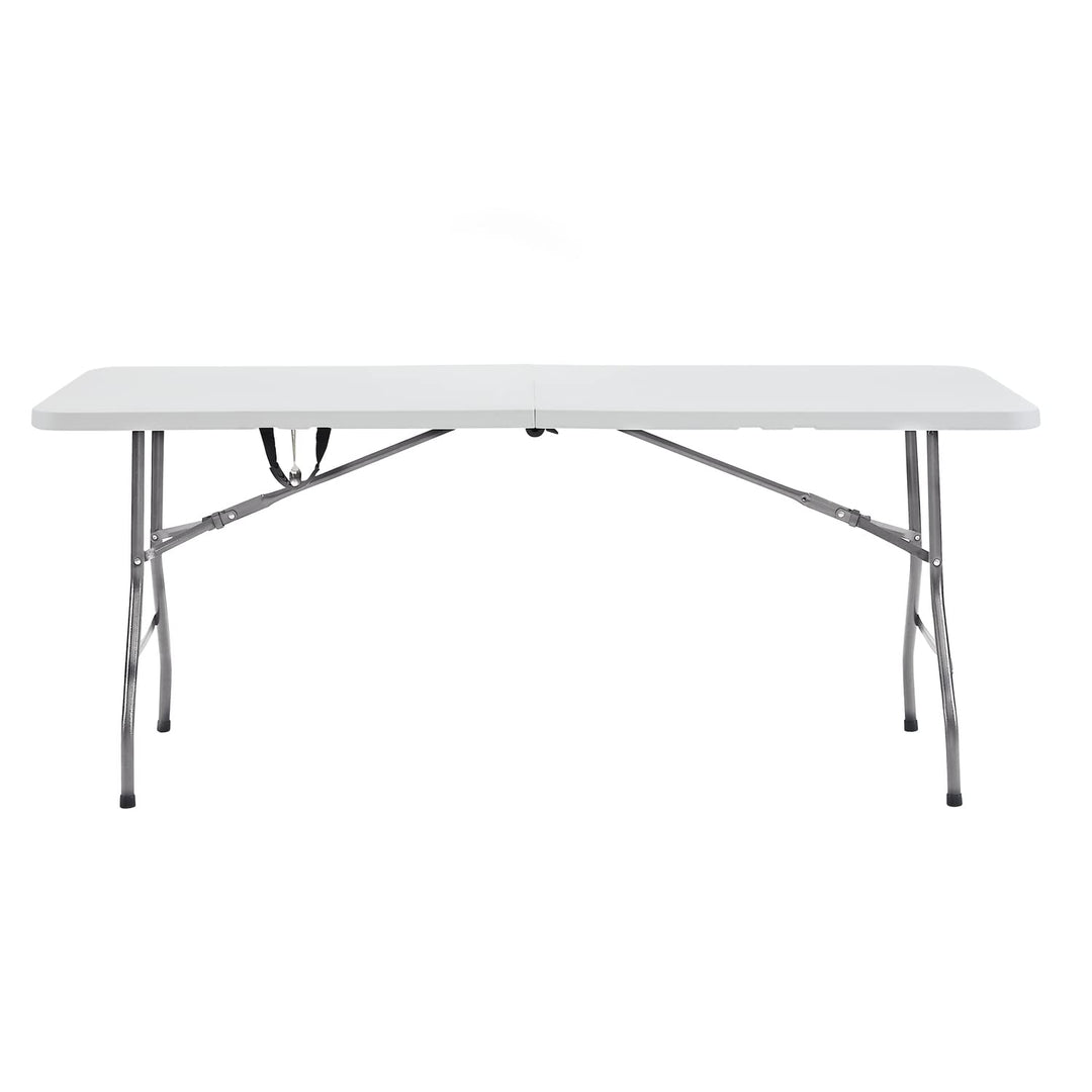 Rectangular Resin Folding Table with Carry Handle - 6 ft