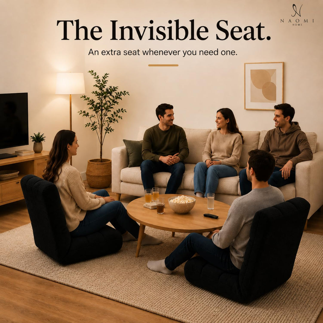 Desmond Adjustable Floor Chair with 14 Reclining Positions - Black