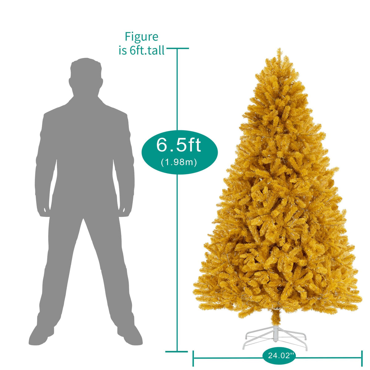 Maria golden pre lit christmas tree   6