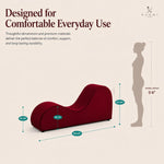 Load image into Gallery viewer, Leticia Ergonomic Yoga Chaise Lounge for Deep Stretching - Red

