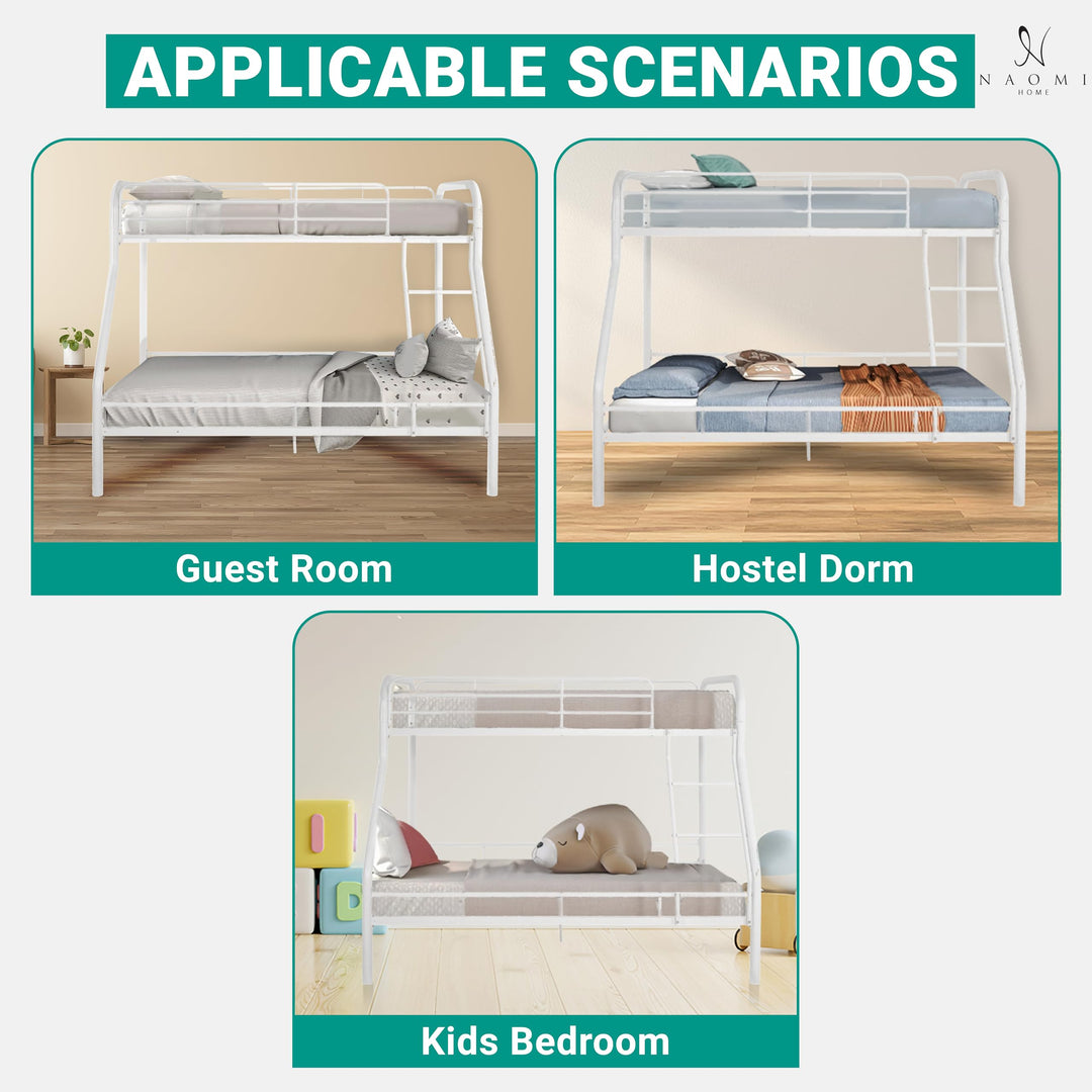 Hollywood Metal Bunk Bed - White