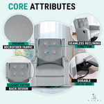 Load image into Gallery viewer, Odelia Swivel Rocker Recliner with Adjustable Footrest - Light Gray
