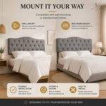 Load image into Gallery viewer, Cassandra Adjustable Upholstered Headboard for Full Queen - Light Gray
