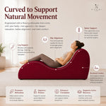 Load image into Gallery viewer, Leticia Ergonomic Yoga Chaise Lounge for Deep Stretching - Red
