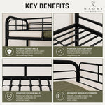 Load image into Gallery viewer, Hollywood Metal Bunk Bed - Black
