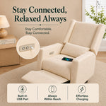 Load image into Gallery viewer, Tanya Power Swivel Glider Recliner with USB Port - Cream
