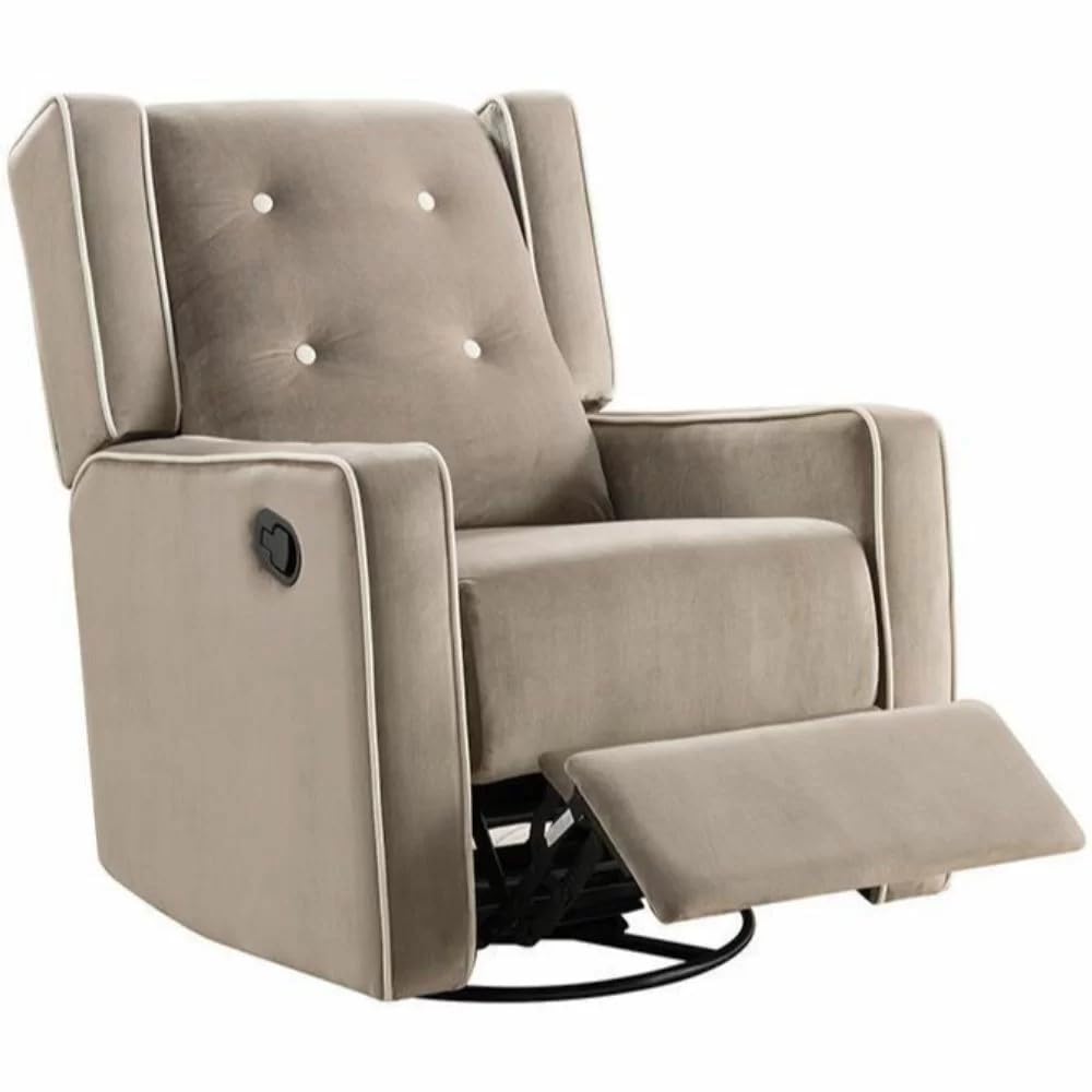 Odelia Swivel Rocker Recliner with Adjustable Footrest - Mocha