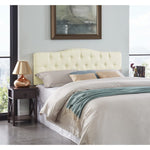 Load image into Gallery viewer, Cassandra Adjustable Upholstered Headboard for Full Queen - Cream
