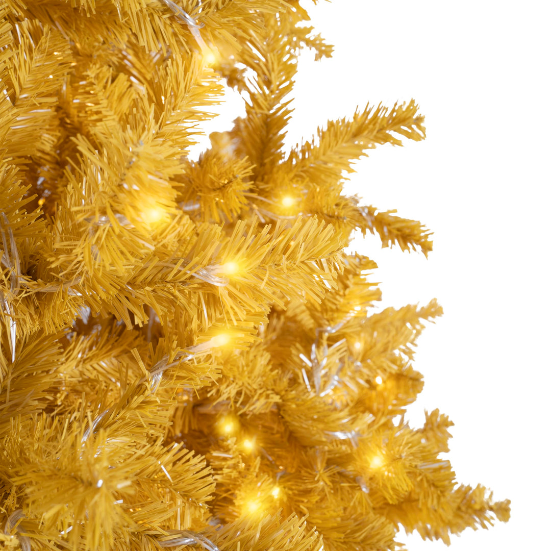 Maria Golden Pre-Lit Christmas Tree - 6.5 ft