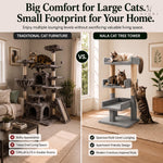 Load image into Gallery viewer, Nala Large Cat Tree with Sisal Scratching Posts – Gray
