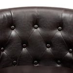 Load image into Gallery viewer, Emma Tufted Barrel Loveseat with Faux Leather Upholstery

