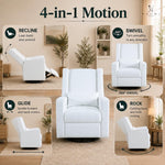 Load image into Gallery viewer, Tanya Power Swivel Glider Recliner with USB Port - Bright White
