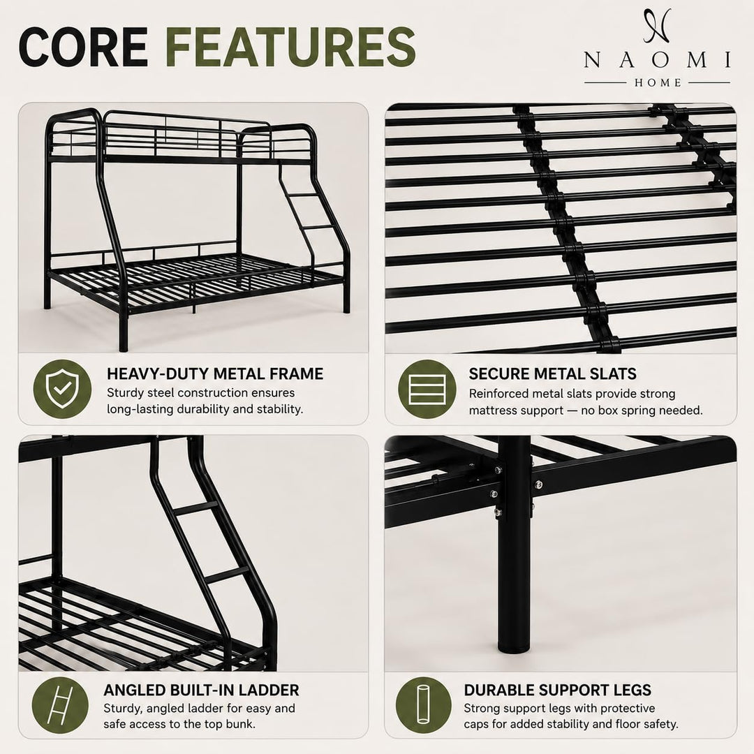 Hollywood Metal Bunk Bed - Black