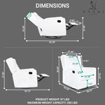 Load image into Gallery viewer, Odelia Swivel Rocker Recliner with Adjustable Footrest - Bright White
