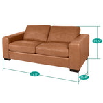 Load image into Gallery viewer, Freya Genuine Leather Oversized Loveseat
