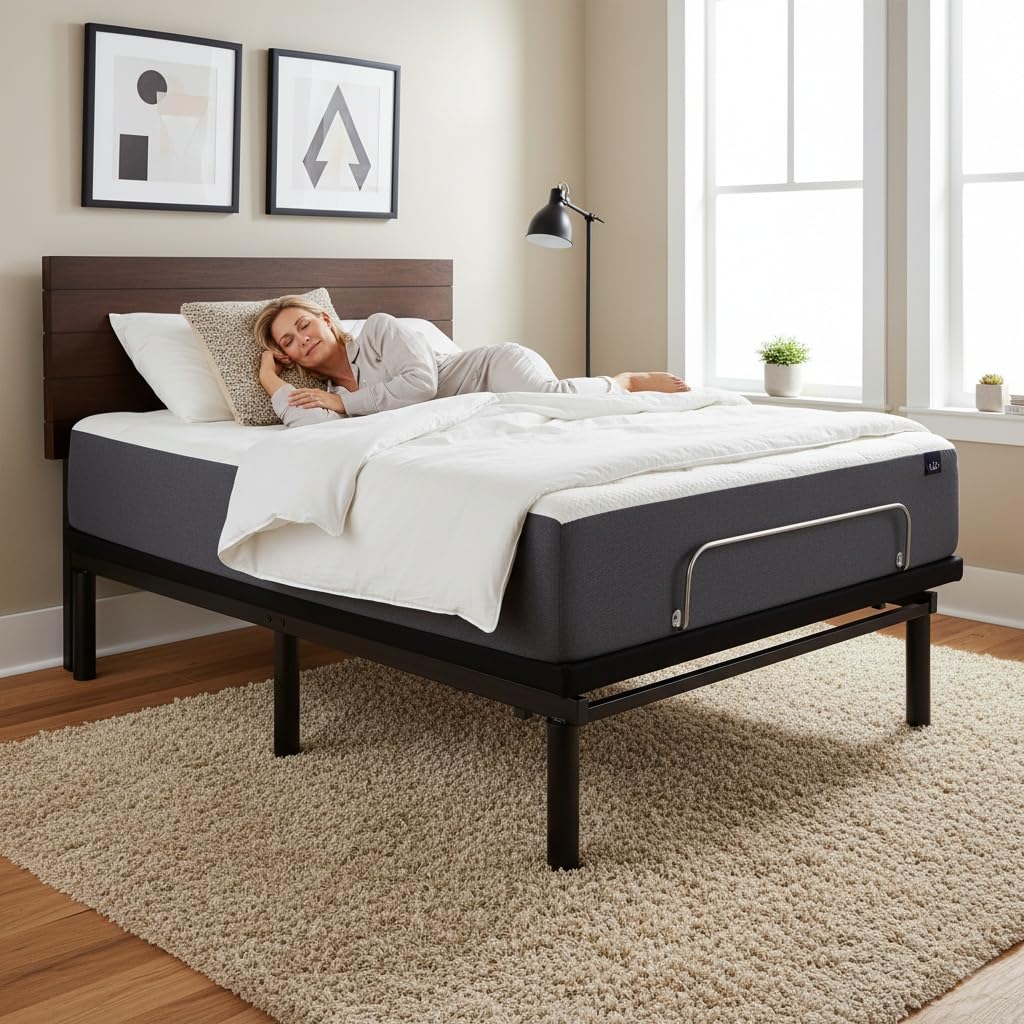 Idealbase Adjustable Bed Base with Massage & USB - Full