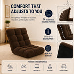 Load image into Gallery viewer, Desmond Adjustable Floor Chair with 14 Reclining Positions - Espresso
