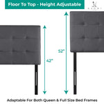 Load image into Gallery viewer, Jessenia Upholstered Headboard for Full Queen - Light Gray
