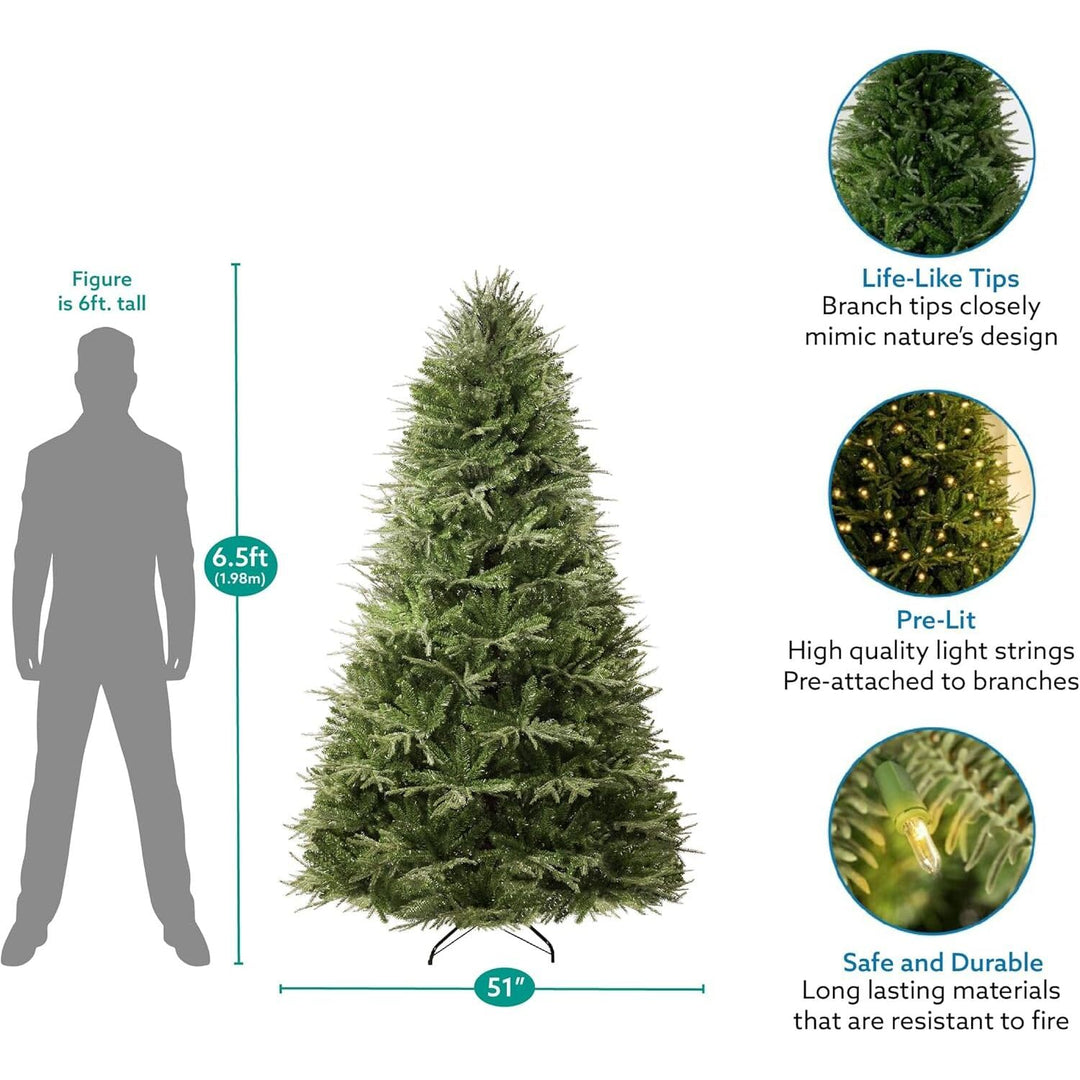 Camden Pre-Lit Christmas Tree with Warm Lights - 6.5 ft