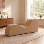 Load image into Gallery viewer, Leticia Ergonomic Yoga Chaise Lounge for Deep Stretching - Mocha
