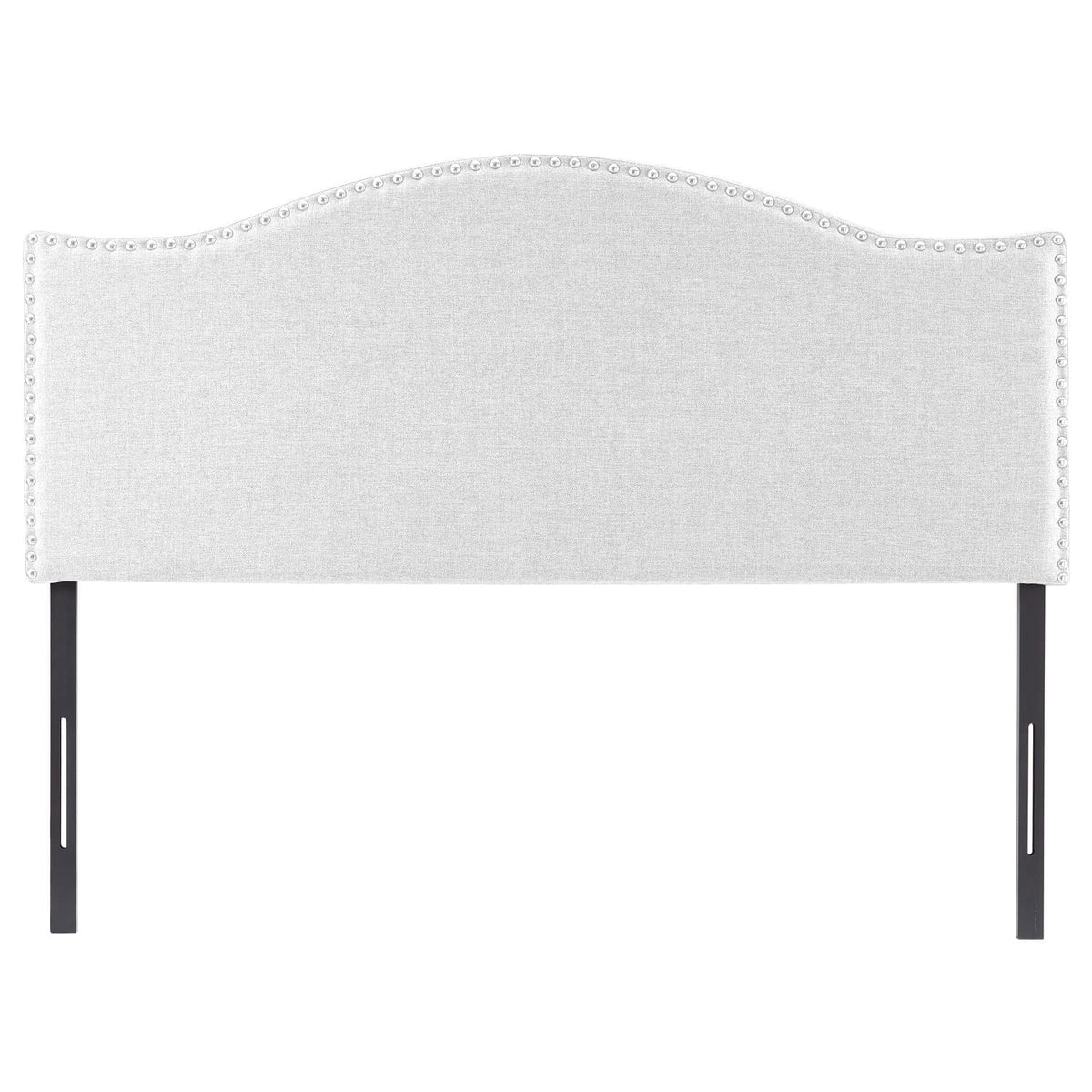 Catalina upholstered nailhead headboard for full queen   white