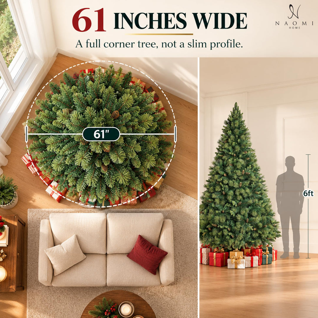 Vail Traditional Prelit Pine Cone Christmas Tree - 7.5 ft