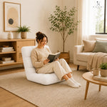 Load image into Gallery viewer, Desmond Adjustable Floor Chair with 14 Reclining Positions - White
