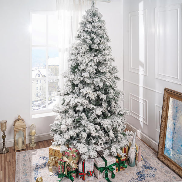 Skylar Snow Flocked Alaskan Pine Tree - 6.5 ft