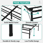 Load image into Gallery viewer, IdealBase 14" Foldable Queen Bed Frame with Steel Slats – Black
