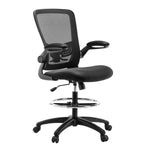 Load image into Gallery viewer, Serena Mesh Drafting Chair with Adjustable Foot Ring - Black
