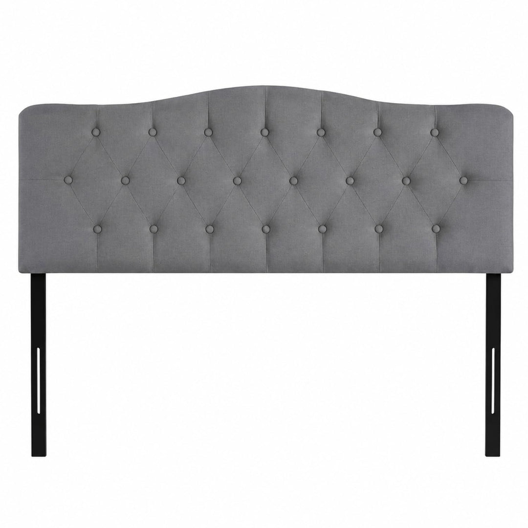 Cassandra Adjustable Upholstered Headboard for Full Queen - Light Gray
