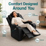 Load image into Gallery viewer, Chicago Power Recliner with LED Lights &amp; USB Charging - Black
