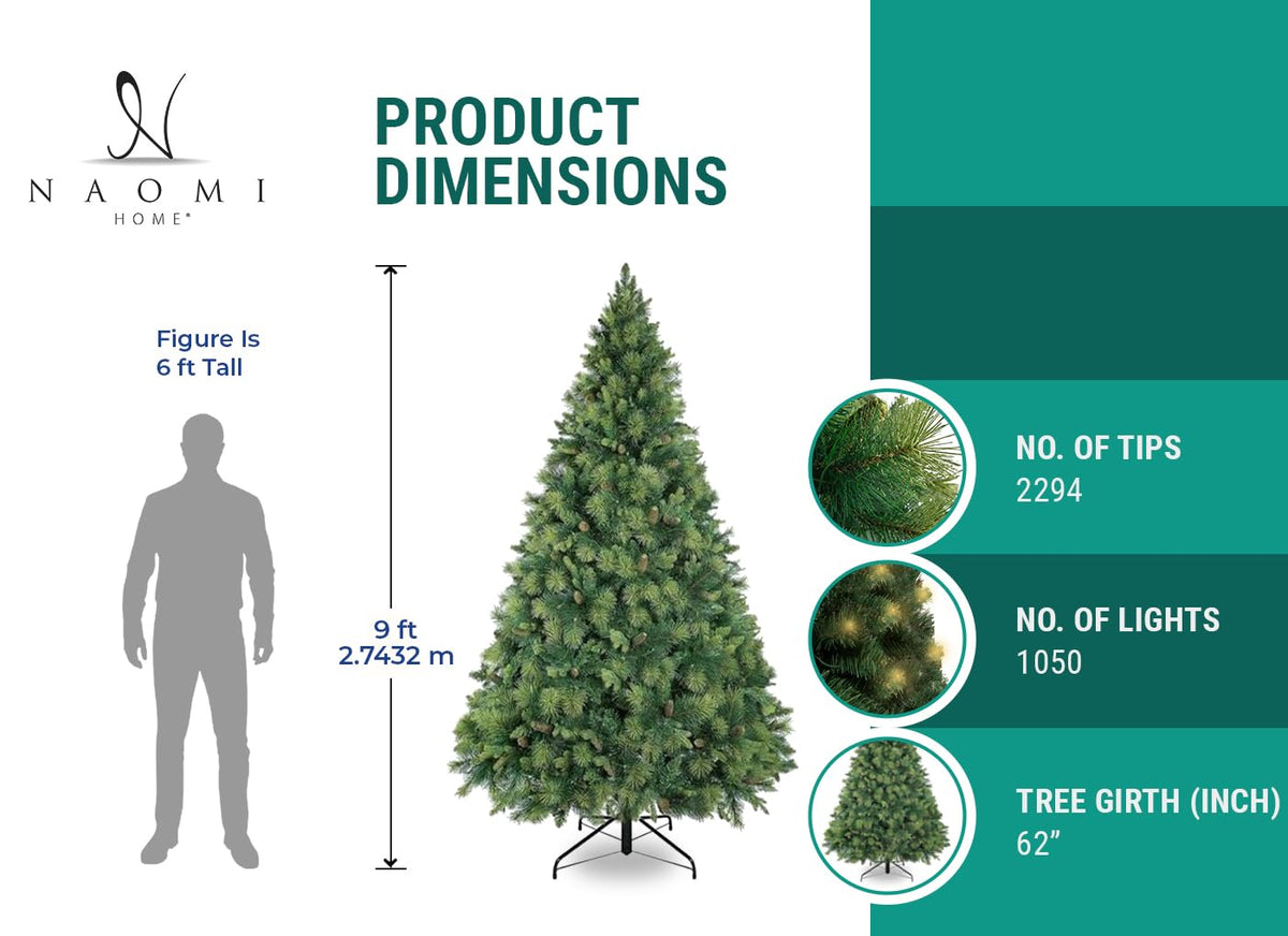 Vail traditional prelit pine cone christmas tree   4