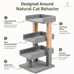 Load image into Gallery viewer, Nala Large Cat Tree with Sisal Scratching Posts – Gray
