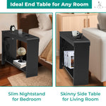 Load image into Gallery viewer, Jade Modern Nightstand - Charging Station with USB Ports &amp; Outlets - Black
