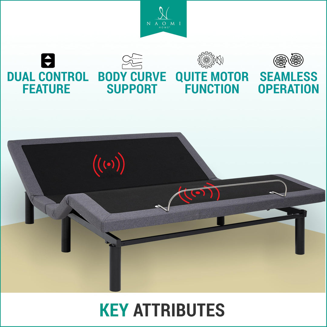Idealbase Adjustable Bed Base with Massage & USB - Queen