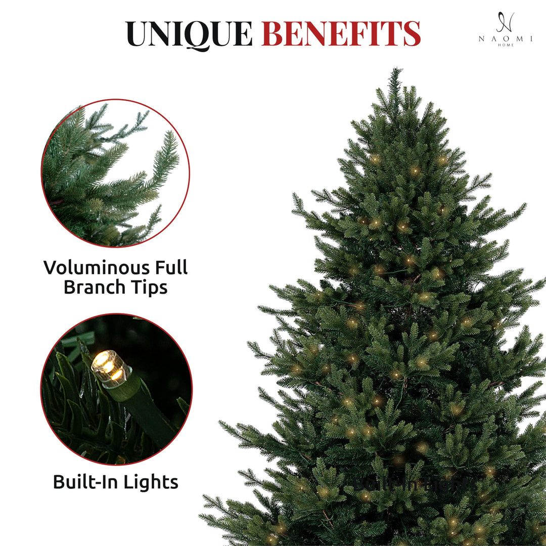 Kinsley Pre-Lit Artificial Christmas Tree with Lights - 9 ft