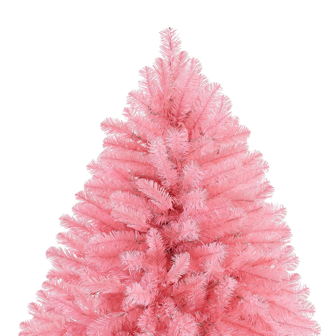 Martina Pink Pre-Lit Christmas Tree with Warm Lights - 6.5 ft