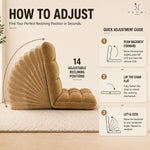 Load image into Gallery viewer, Desmond Adjustable Floor Chair with 14 Reclining Positions - Tan
