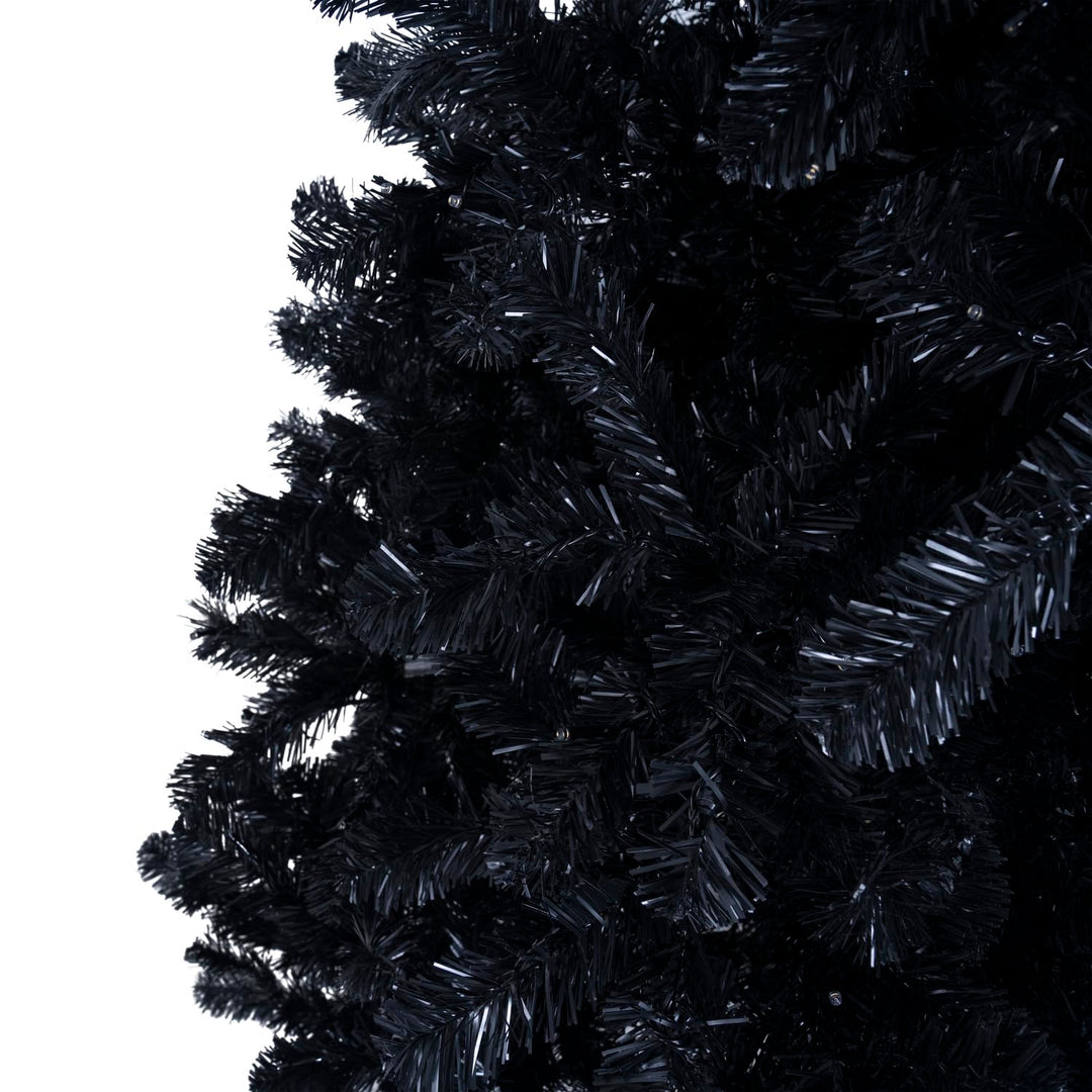 Dakota Black Pre-Lit Christmas Tree with Warm Lights - 9 ft