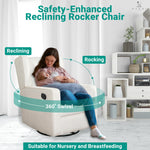 Load image into Gallery viewer, Odelia Swivel Rocker Recliner with Adjustable Footrest - Gray
