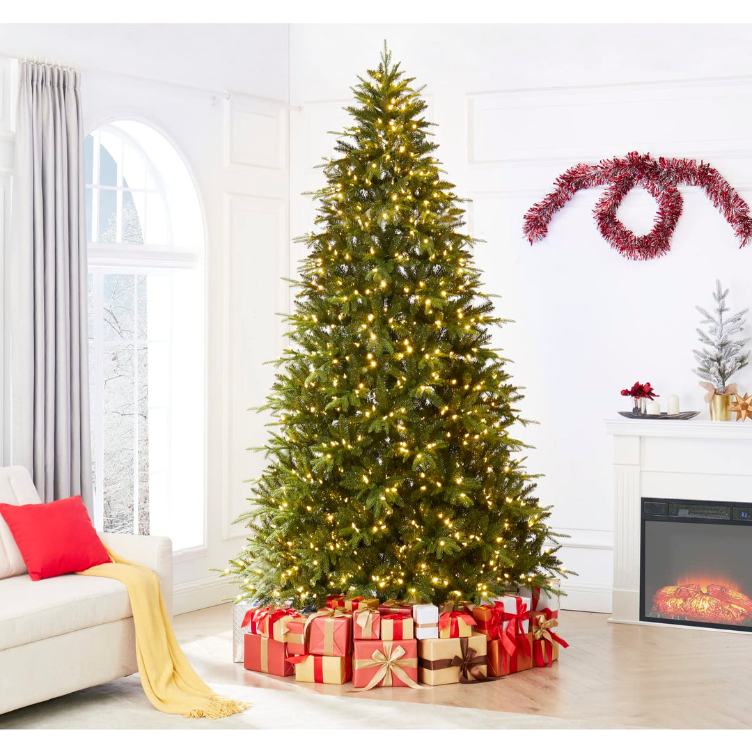 Traditional Pre-Lit Fir Christmas Tree - 9 ft