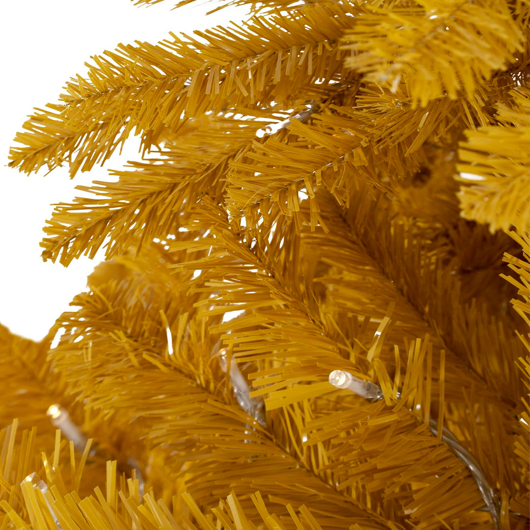 Maria Golden Pre-Lit Christmas Tree - 7.5 ft