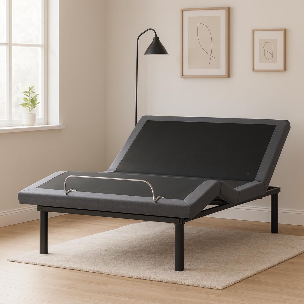 Idealbase adjustable bed base with massage & usb   queen