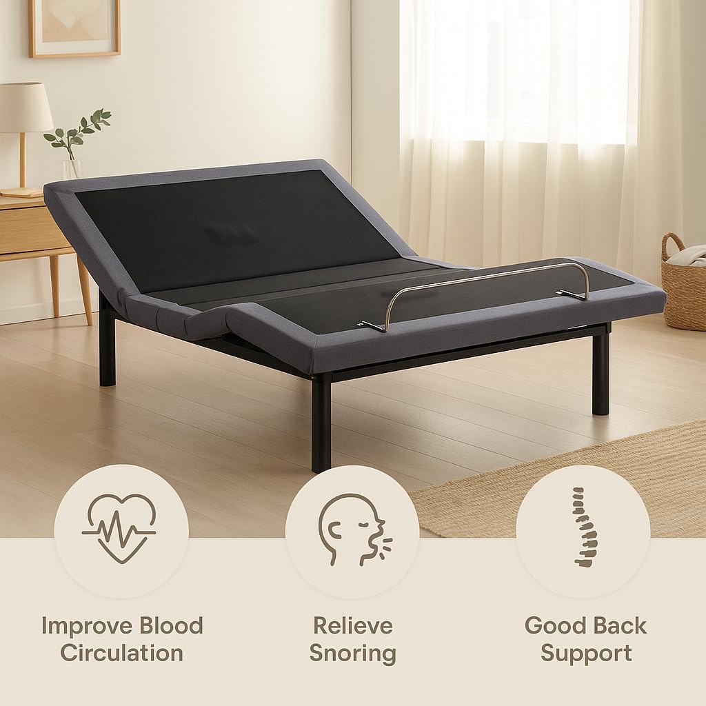 Idealbase Adjustable Bed Base with Massage & USB - Queen