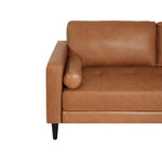 Load image into Gallery viewer, Marisa Genuine Leather Mid-Century Sofa with Bolster Pillows

