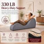 Load image into Gallery viewer, Leticia Ergonomic Yoga Chaise Lounge for Deep Stretching - Gray
