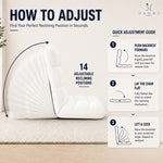 Load image into Gallery viewer, Desmond Adjustable Floor Chair with 14 Reclining Positions - White
