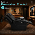 Load image into Gallery viewer, Chicago Power Recliner with LED Lights &amp; USB Charging - Black
