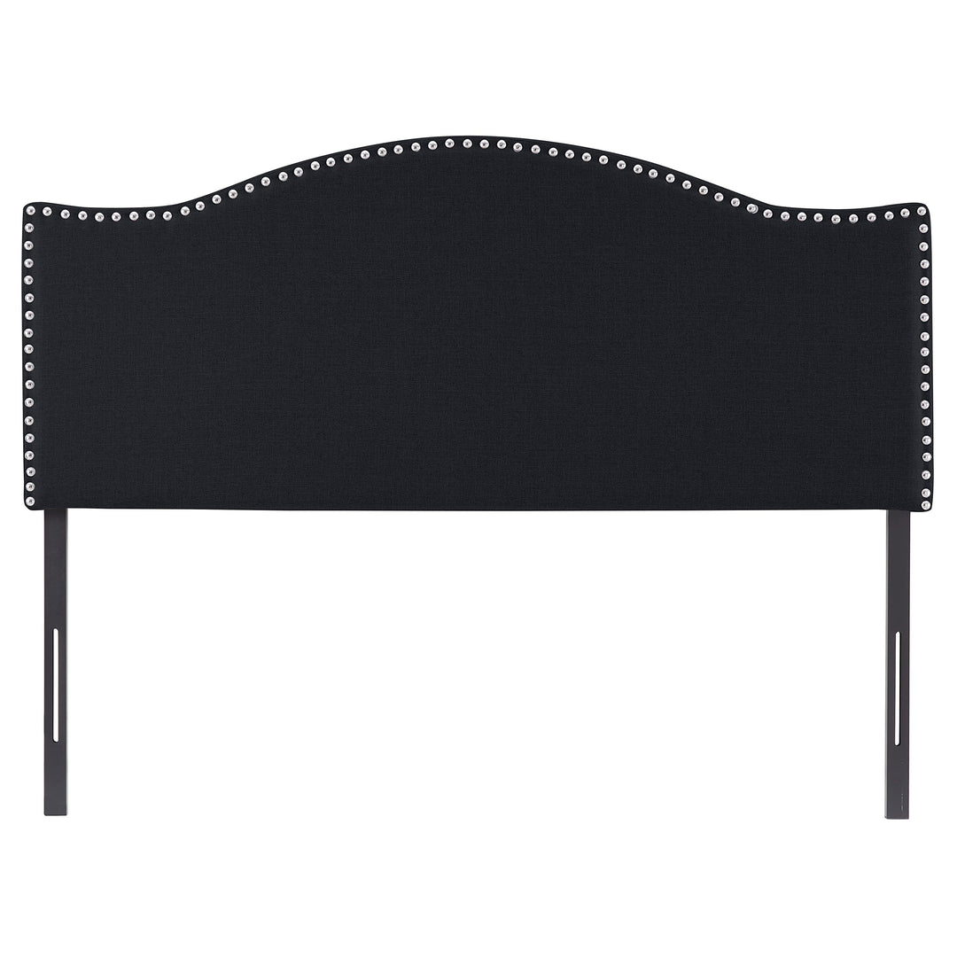 Catalina Upholstered Nailhead Headboard for Full Queen - Black